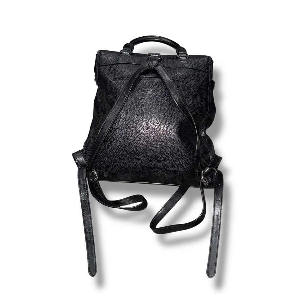 Michael Kors Black Leather Mini Backpack‎ Studded Convertible Bag Purse - Picture 3 of 7